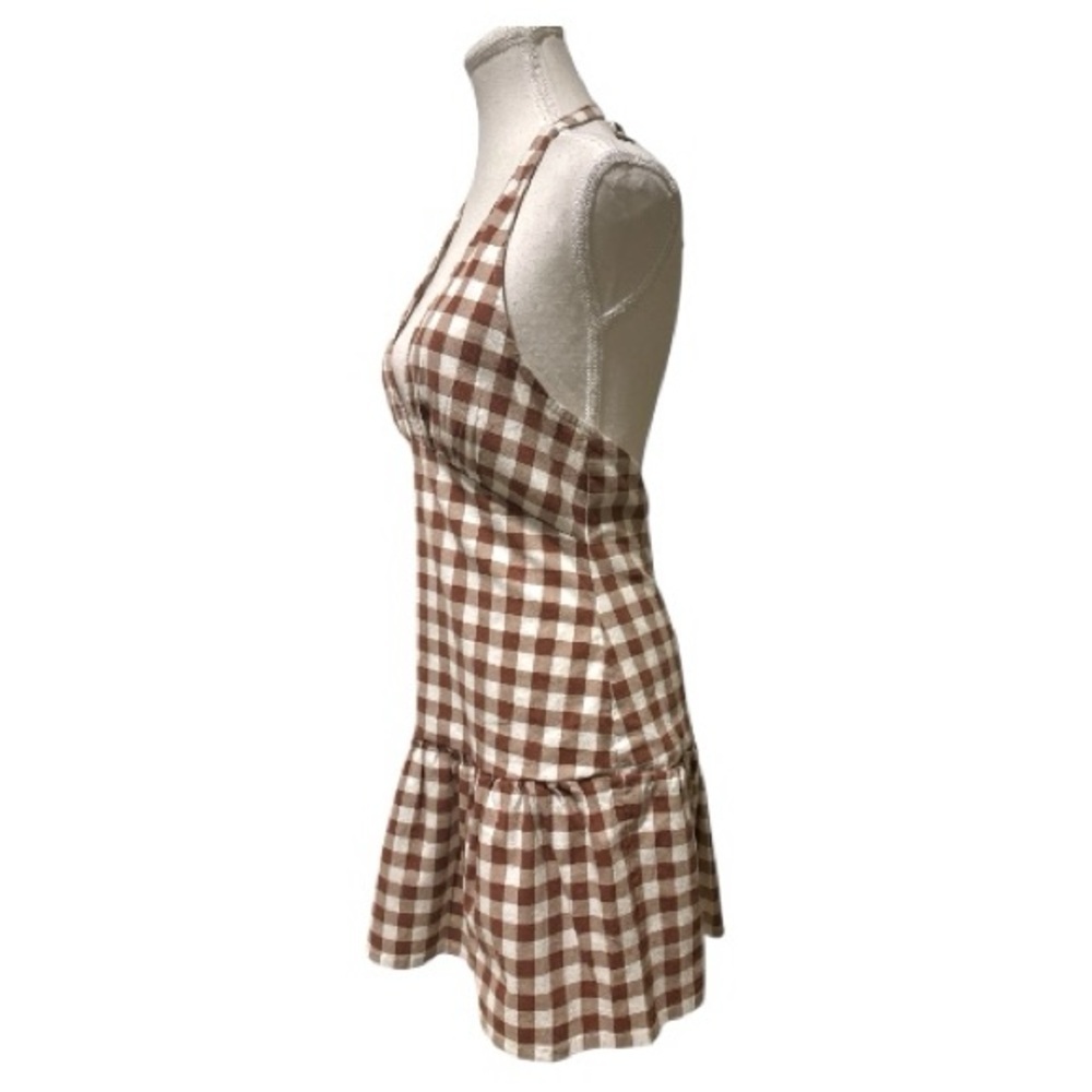 Free People Cecil Mini Gingham Halter Dress Size XS NWT - Picture 8 of 16